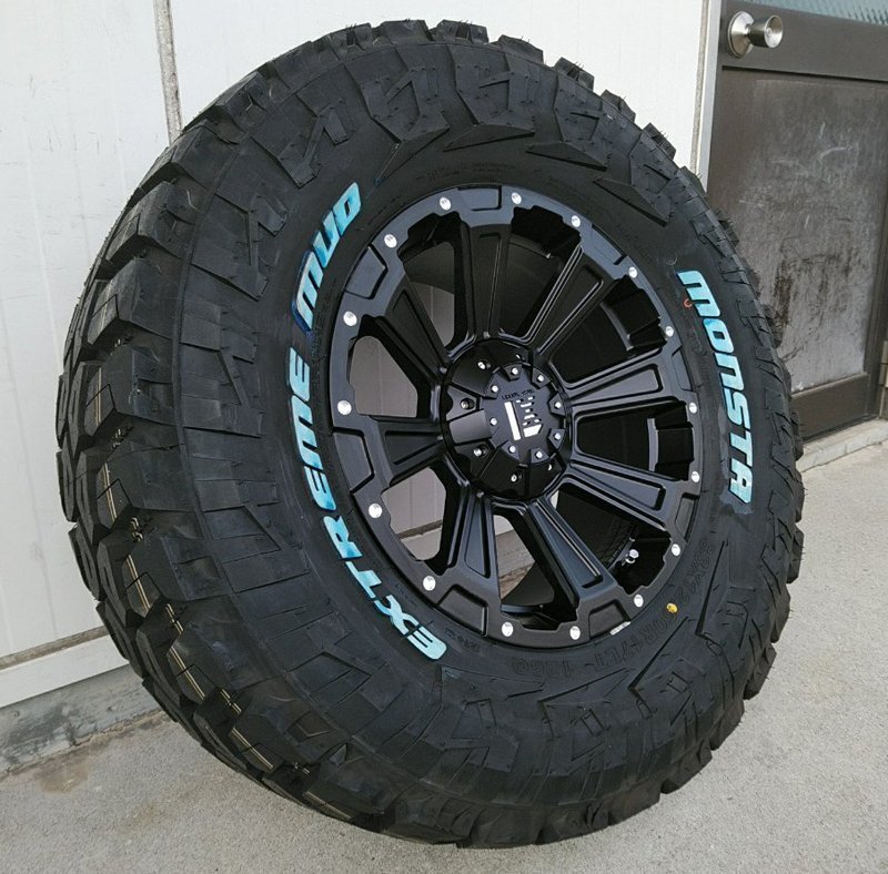 【ホワイトレター】 MONSTA EXTREME MUD 33×12.50R17 プラド ハイラックス サーフ FJ エスカレード サバーバン タホ Ｈ3 DeathRock_画像6