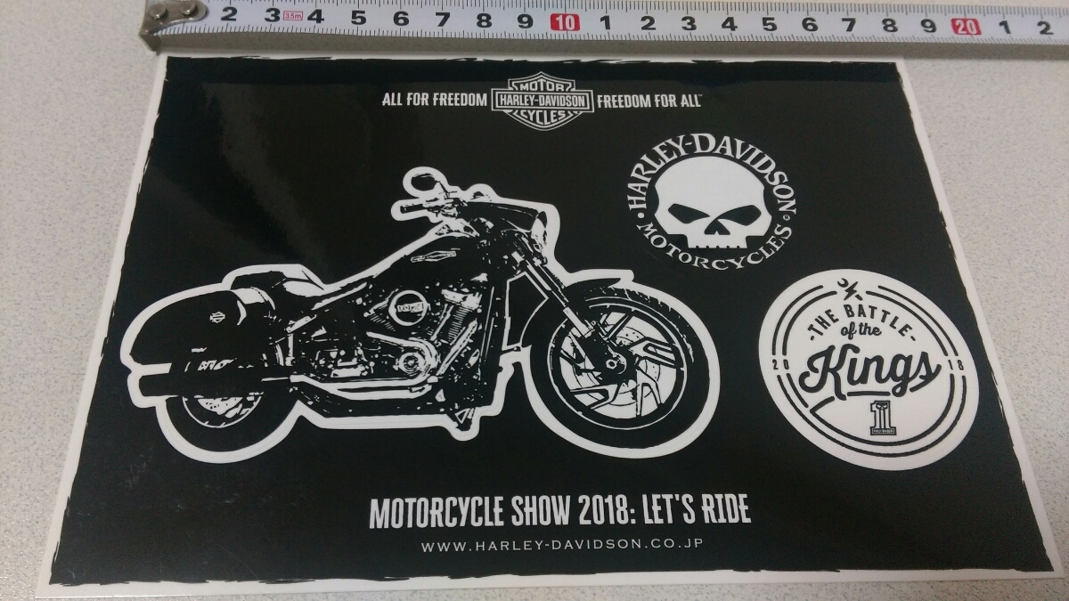 ハーレーダビッドソン ステッカー HARLEY DAVIDSON シール MOTORCYCLE SHOW 2018 バイク_画像1