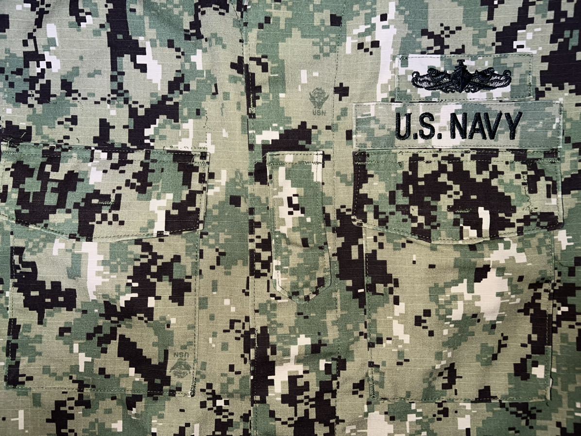 新品未使用 USN 米軍実物 NWU TYPE3 AOR2 SMALL/SHORTの画像4
