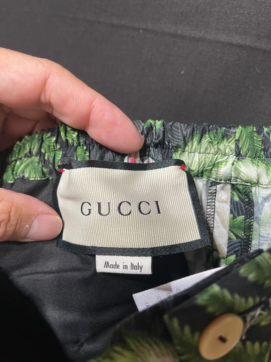 新品 GUCCI グッチ　シルク　ハワイアンプリント　ショートパンツ ハーフパンツ 46