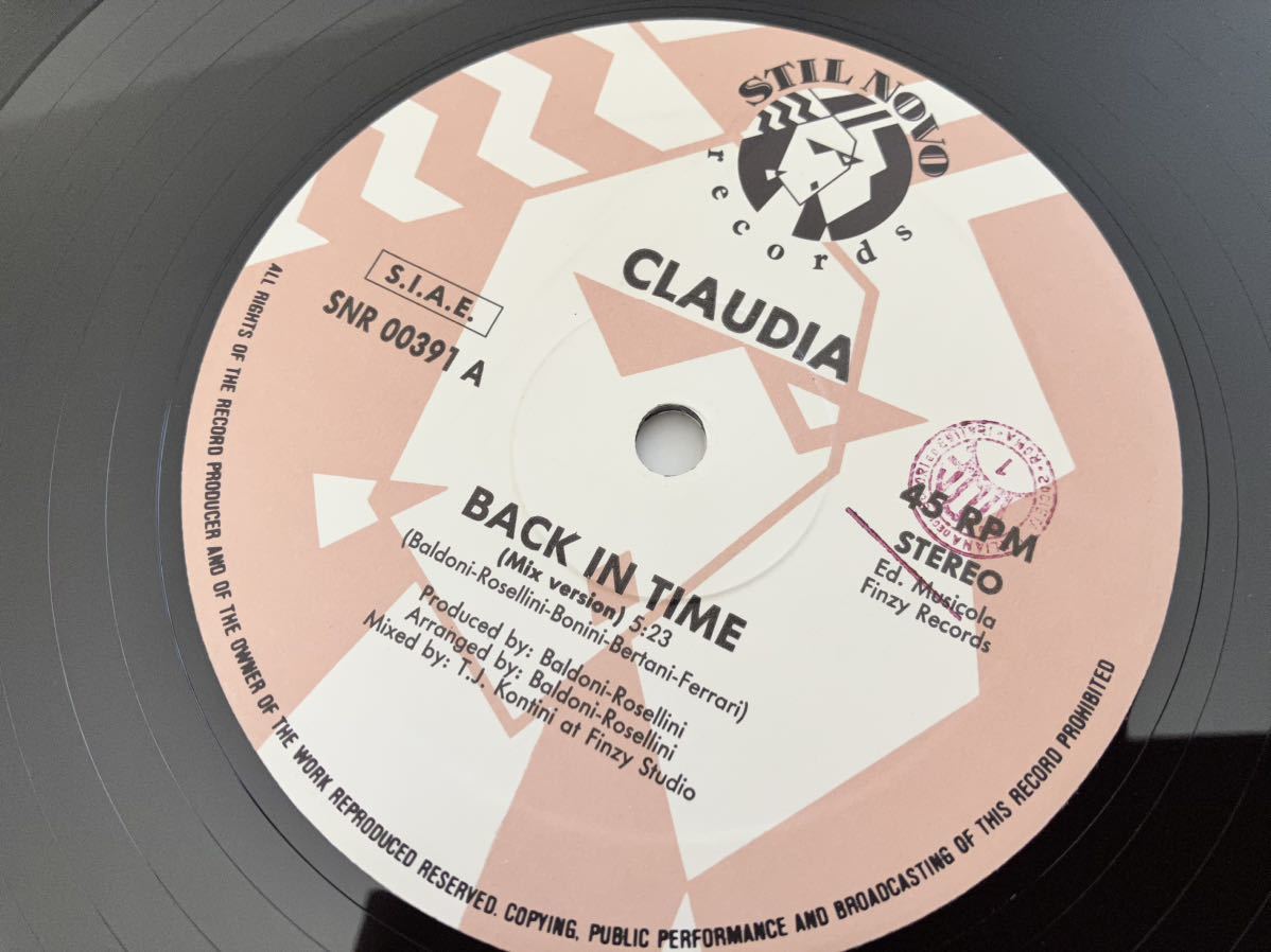 【91年伊オリジナル】CLAUDIA / Back In Time(Mix,Radio,Instrumental) 12inch STIL NOVO RECORDS SNR00391 Hi-NRG,EUROBEAT,クラウディア_画像7