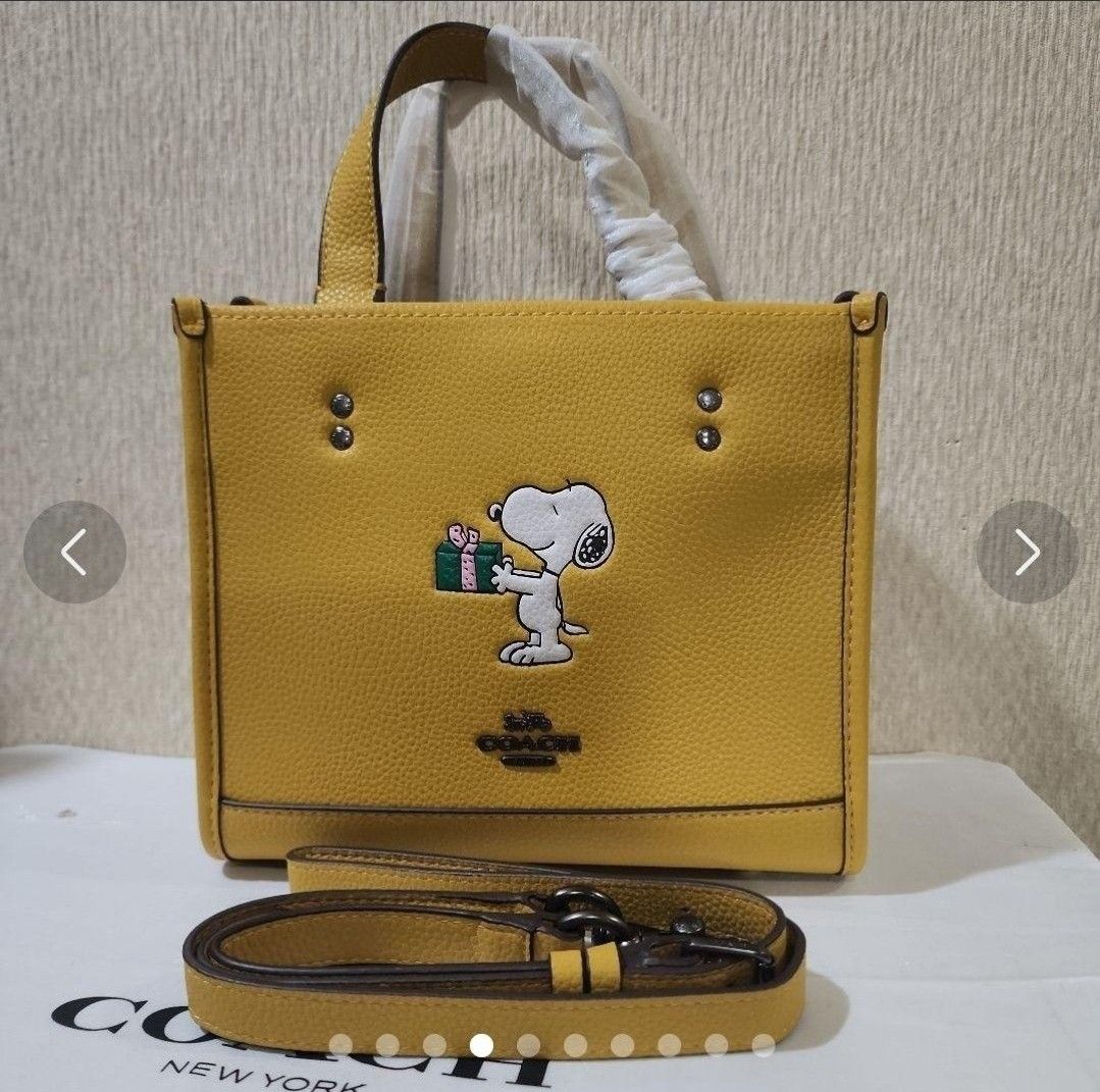 ☆COACH X PEANUTS☆デンプシー トート 22・スヌーピー