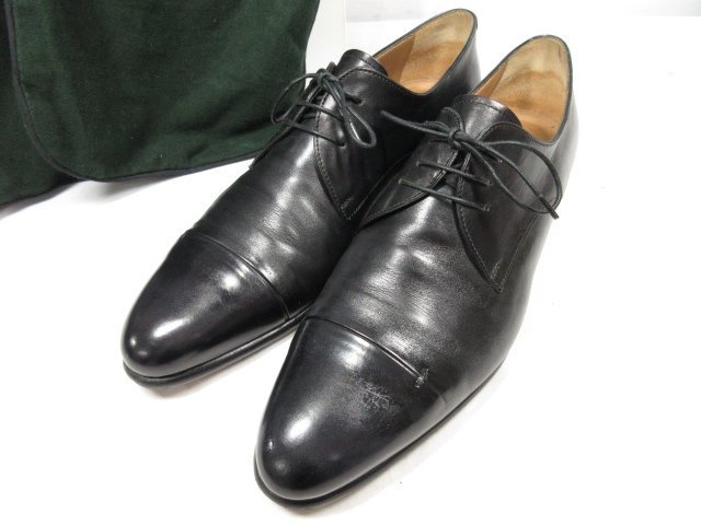 HH 美品 【ベルルッティ BERLUTI】 0122 外羽根 ドレスシューズ 紳士靴 (メンズ) size9 ブラック ◎18MZA2527◎_画像1