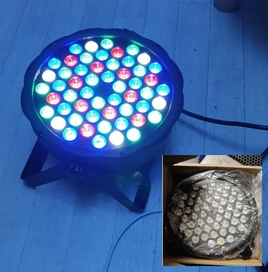 LED ディスコ 54x3W LED Par-RGB DJ ステージ スポット 照明ライト フラットライト LED ディスコ クラブ 間接照明 スポットライト B301_画像4