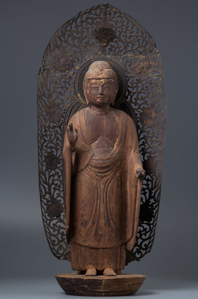 五】仏教美術 『木造薬師如来立像』 玉眼 ホビー、カルチャー 美術品 ...