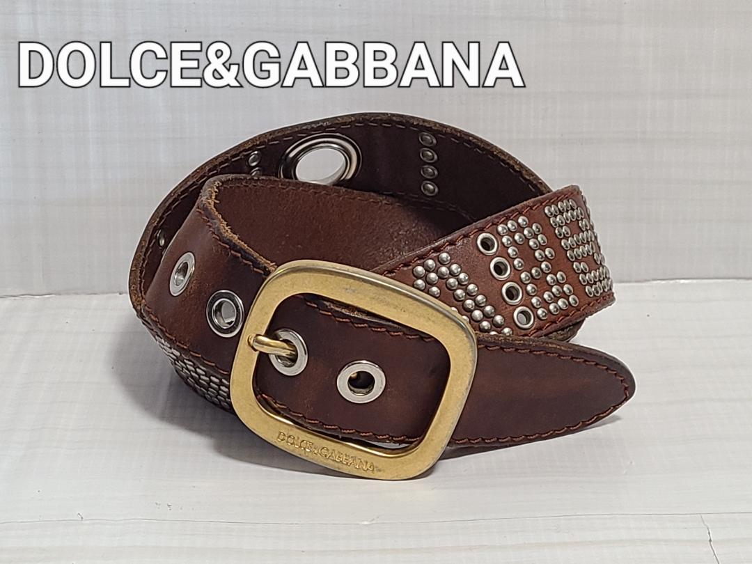 D&G DOLCE&GABBANA belt ブラック シルバー スクエア - 小物