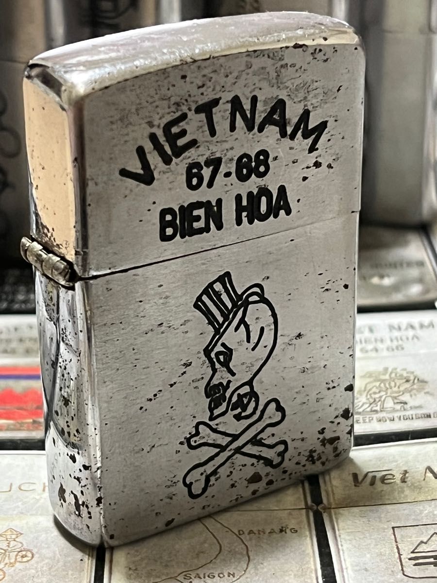 ベトナムZIPPO】本物 1967年製ベトナムジッポー「髑髏」BIEN-