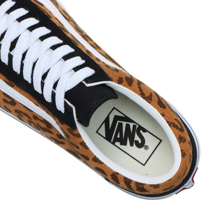 ヴァンズ 27.5cm オールドスクール レオパード ブラウン VANS OLD SKOOL V36CF LEOPARD メンズ スニーカー スエード 天然皮革 バンズ_画像7