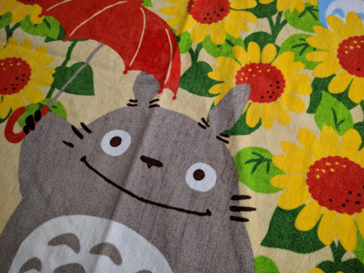 новый товар Marushin Tonari no Totoro примерно 85×115cm хлопок 100% подсолнух полный ./. днем . Kett махровое покрывало 