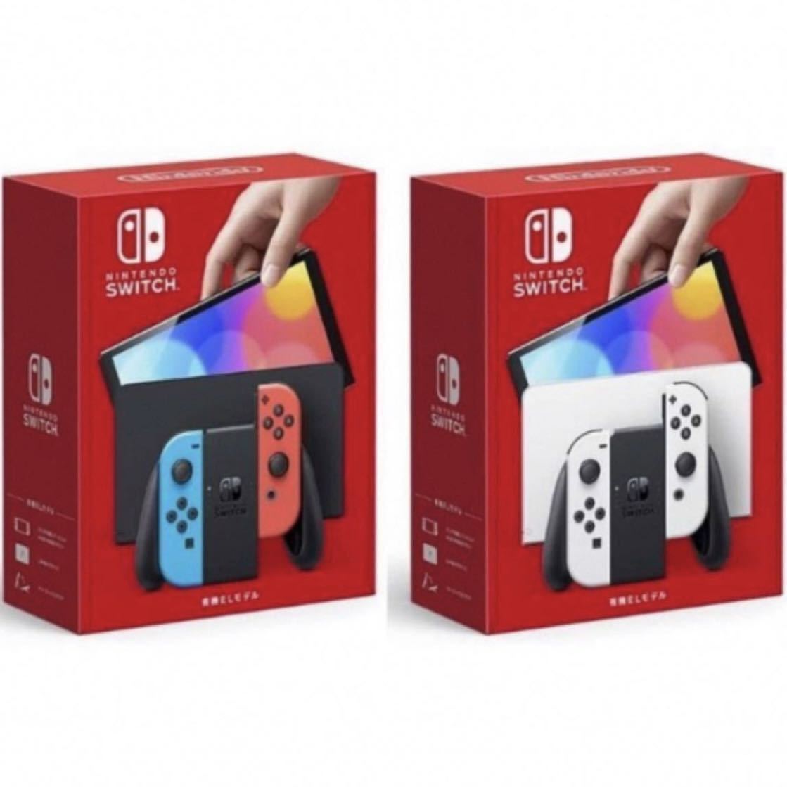 新品未開封！ 有機ELモデル Nintendo Switch ニンテンドースイッチ Joy-Con(L)/(R) ネオンカラー ホワイト 本体2個セット