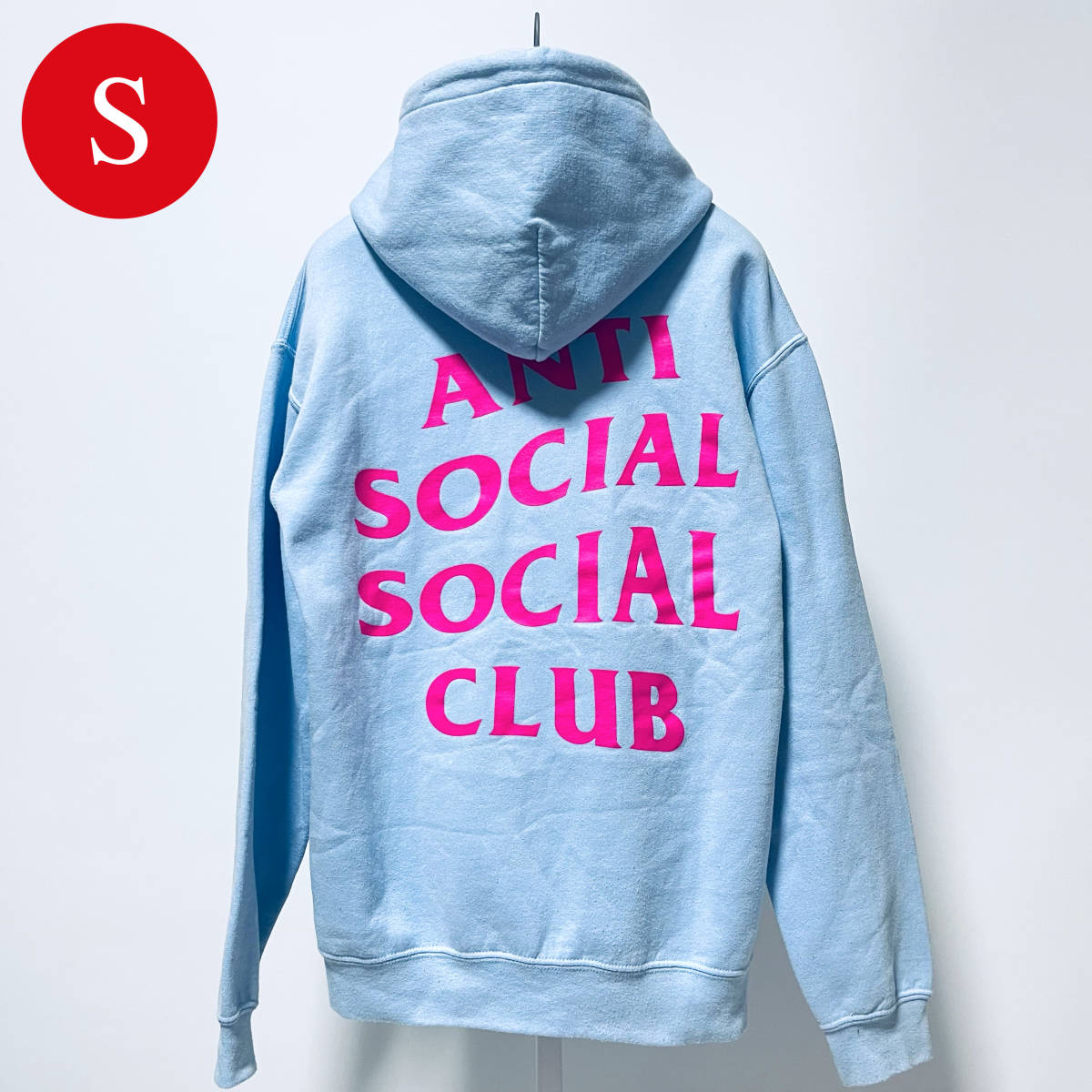 サイズ S】ANTI SOCIAL SOCIAL CLUB WHAT SUP BLUE HOODIE アンチ