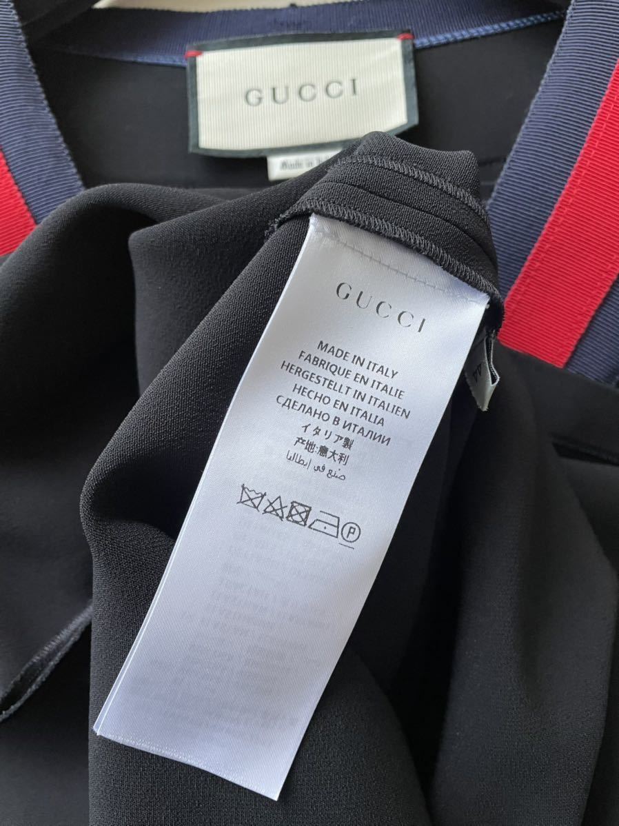 ○GUCCI○グッチ ウェブ入りオーバーサイズ ヴィスコースシャツ
