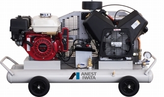 送料無料税込 アネスト岩田エンジンコンプレッサーPLUE37C-10(5馬力