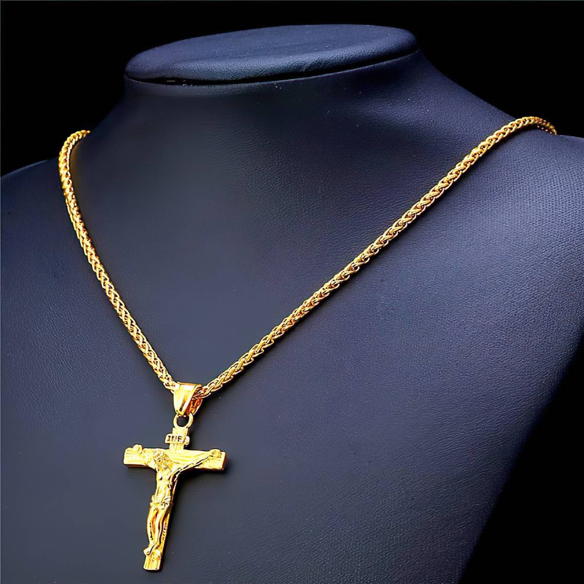 十字架 ネックレス クロス ネックレス 18kgp gold necklace １８ｋ鍍金 ゴールド ネックレス 309の画像4