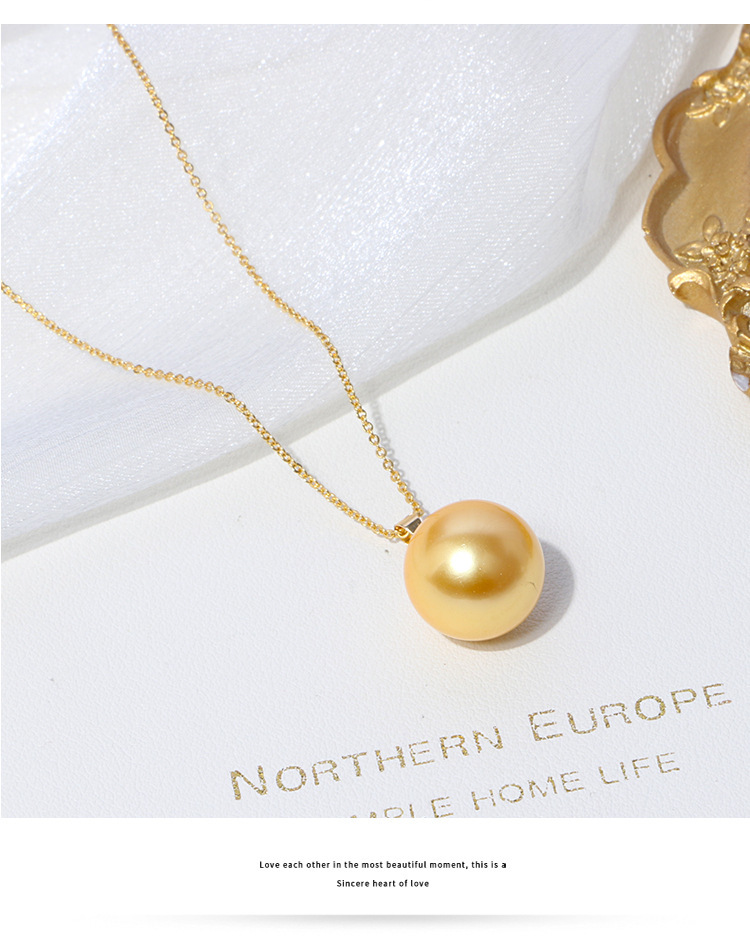 金 ゴールド 真珠 真贋不明 フェイクパール parl necklace ４５cm パール ネックレス ゴールド 128の画像1