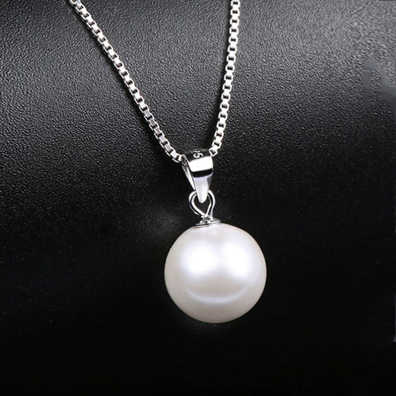1円スタート necklace pearl ペンダント トップのみ 真珠 白 フェイク パール 127の画像1