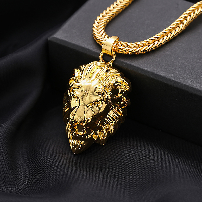 メンズ 喜平 ダブル 喜平ネックレス ライオン ペンダント 18kGP 鍍金 gold ネックレス necklace gold チェーンネックレス 108の画像1