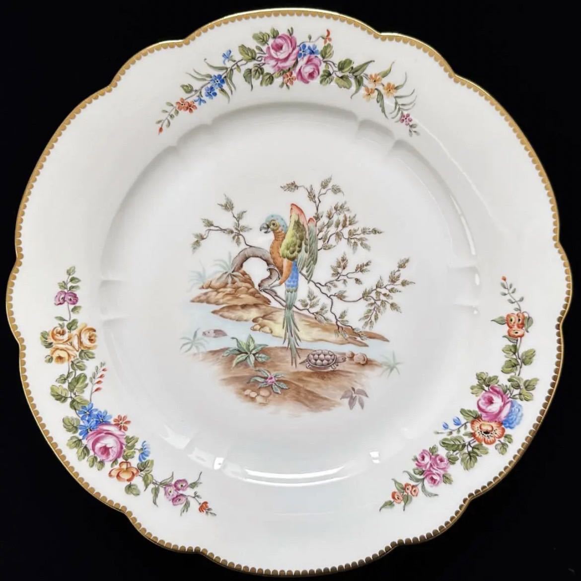 世界有名な 新品 セーブル sevres 鳥文様皿 食器 - education.semel