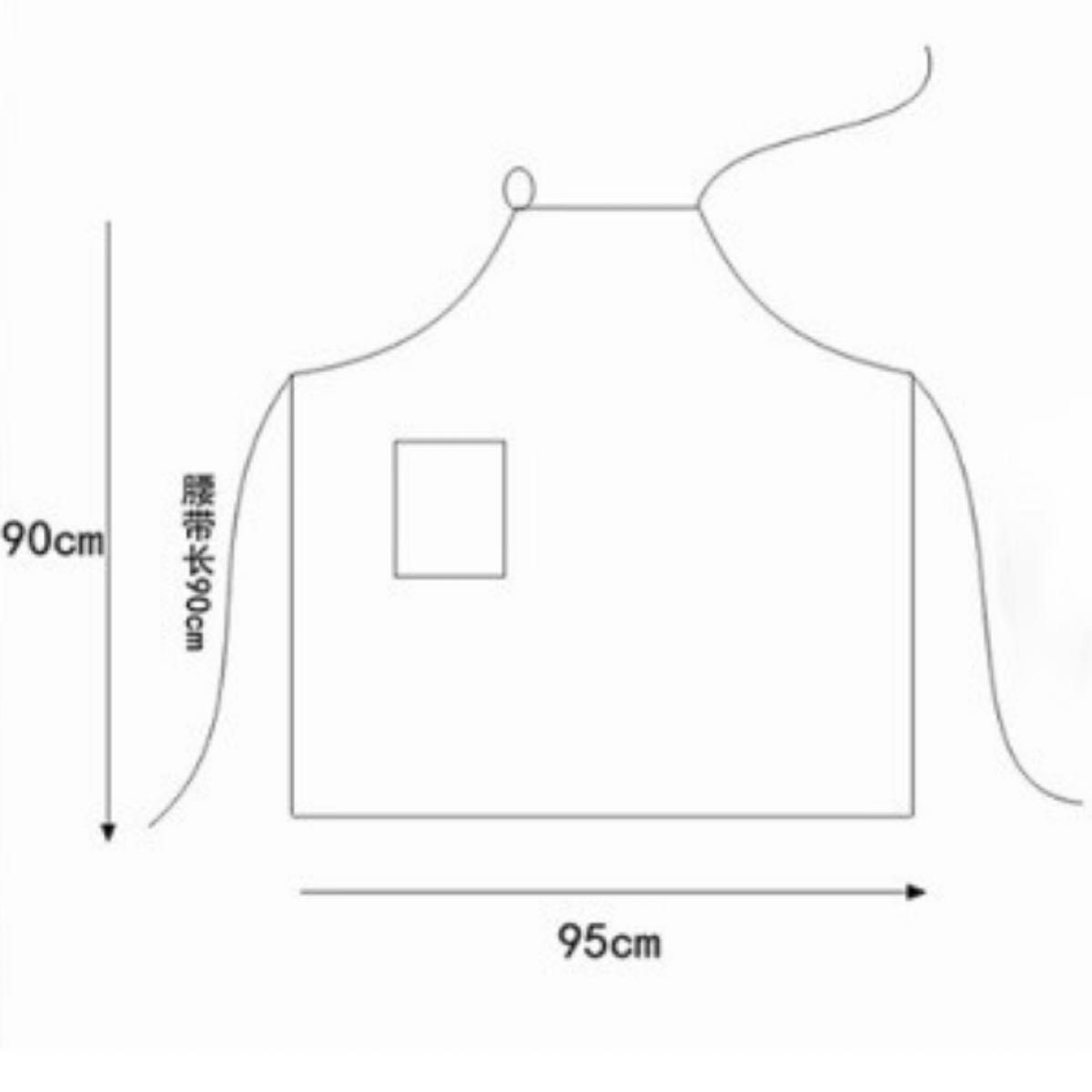 エプロン　カフェエプロン　カフェ風　コットン　おしゃれ　首かけ型　腰紐　グレー　灰色