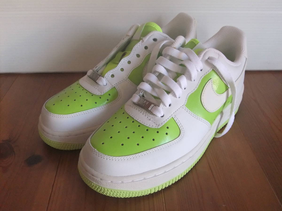 新品 同様 08年製 NIKE AIR FORCE 1 '07 限定 ナイキ エアフォース 1 '07 ホワイト 蛍光グリーン 緑 ビタミンカラー