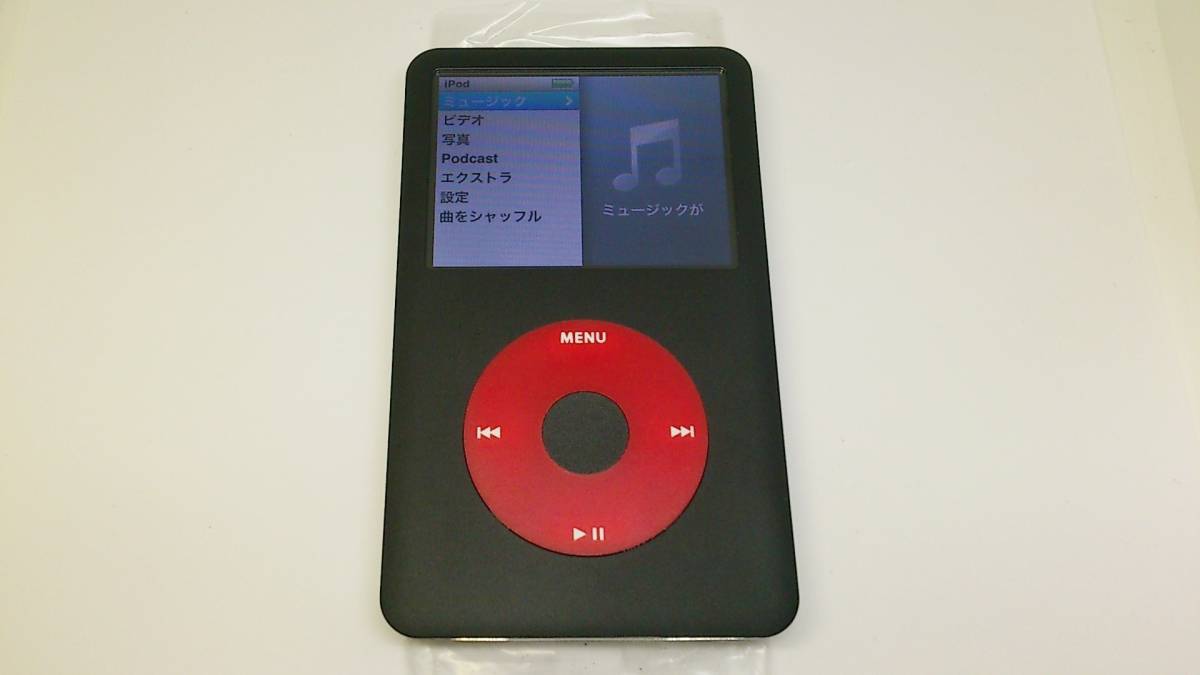 美品 iPod classic (160GB→SSD 512GB 大容量化) ブラックレッド (外装一式 バッテリー等 新品) 第7世代 本体_画像1