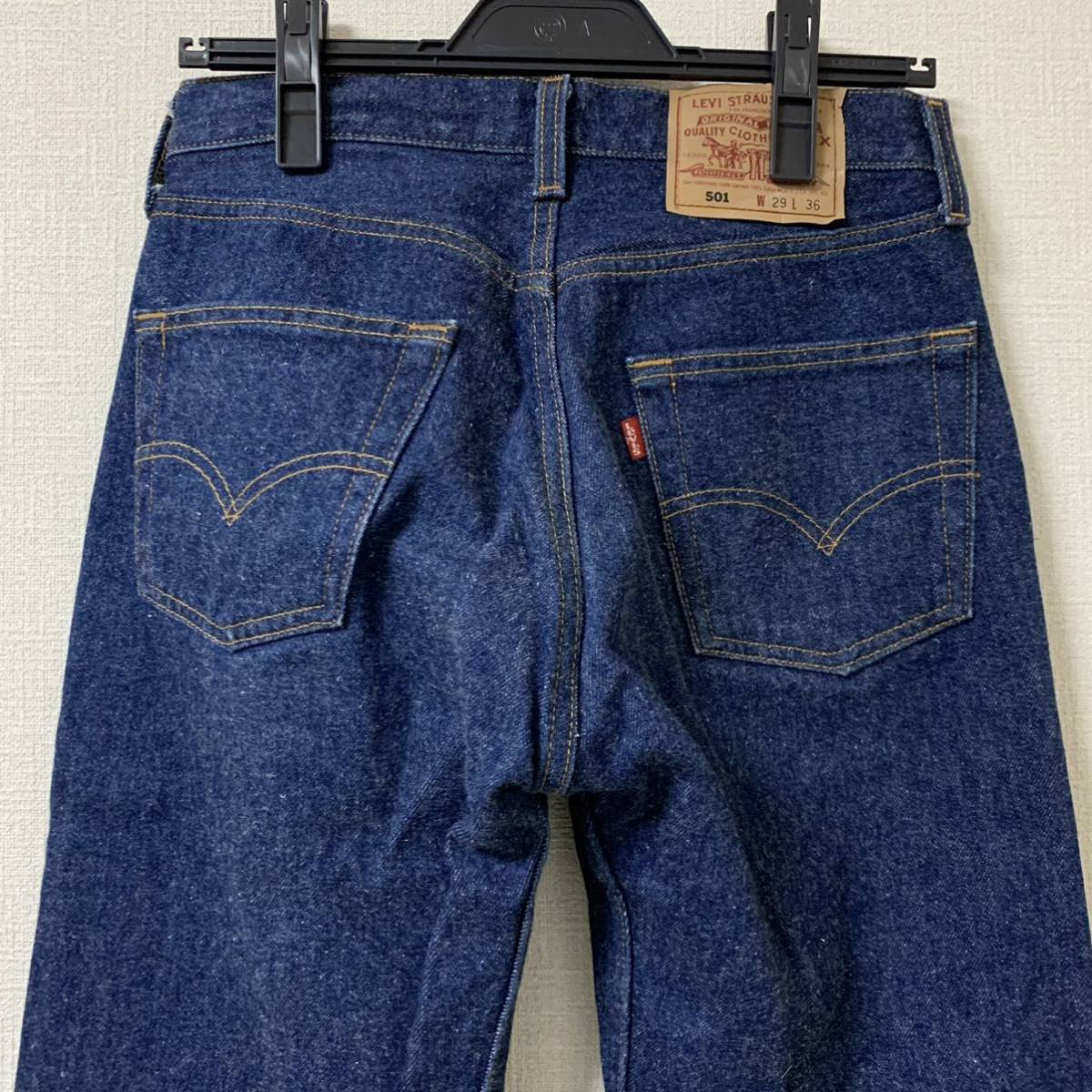 90s 90年代 levis リーバイス 501 W29 usa製 デニム 古着 vintage ヴィンテージ ビンテージ 米国製 パンツ オールド 濃紺 ジーンズ ミント_画像5