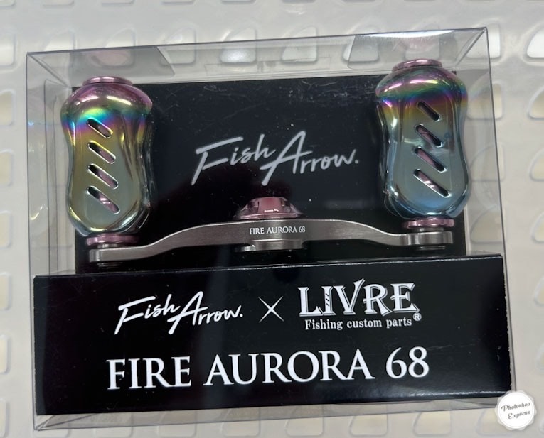 LIVRE Fish Arrow コラボモデル ファイヤーオーロラ68 Fino フィーノ ピンクモデル ダイワ/Abu（左）