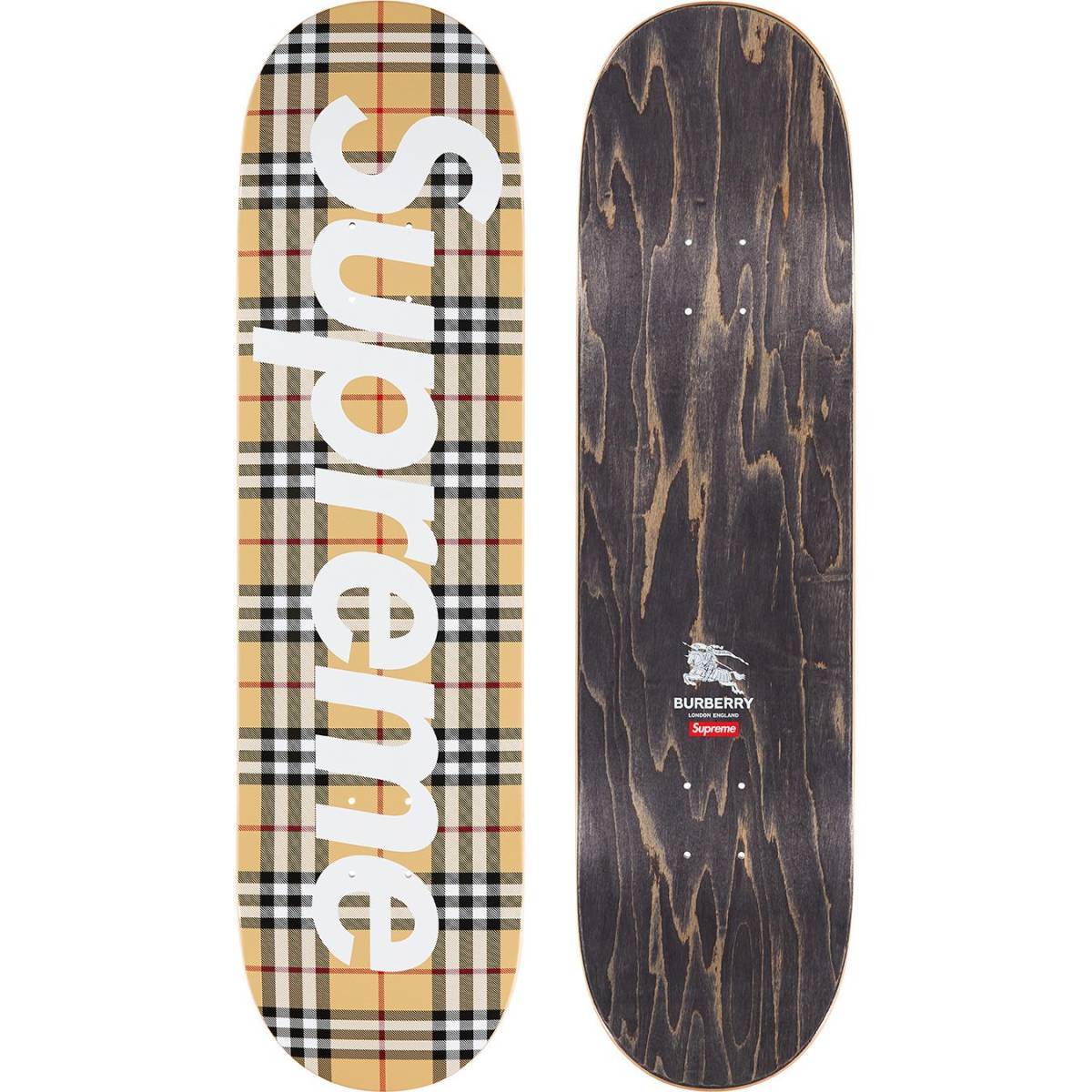 新品未開封 Supreme Burberry Skateboard DECK 22SS BEIGE バーバリー ベージュ スケート デッキ_画像1