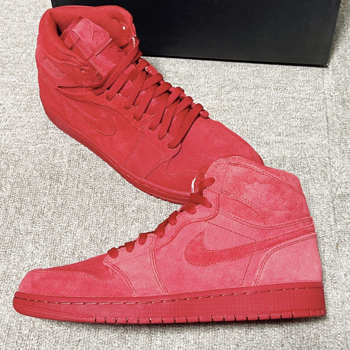 新品未使用】27 5cm Nike Air Jordan 1 Retro High Red Suede ナイキ