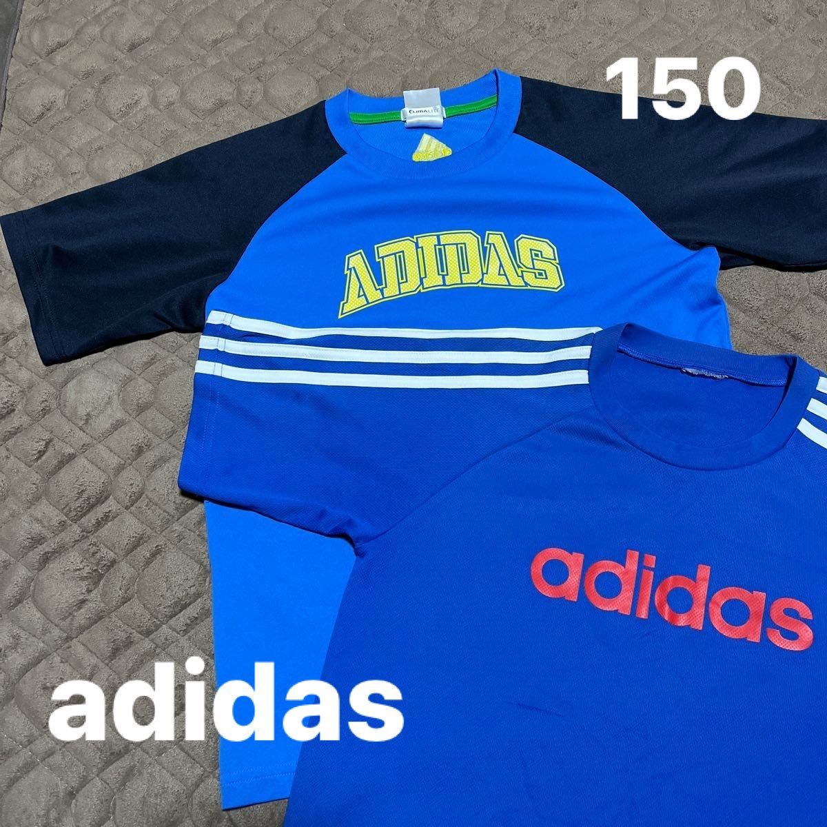 adidas Tシャツ　スポーツウェア　サッカーウェア　トップス　ドライウェア　アディダス　半袖Tシャツ　2枚セット150