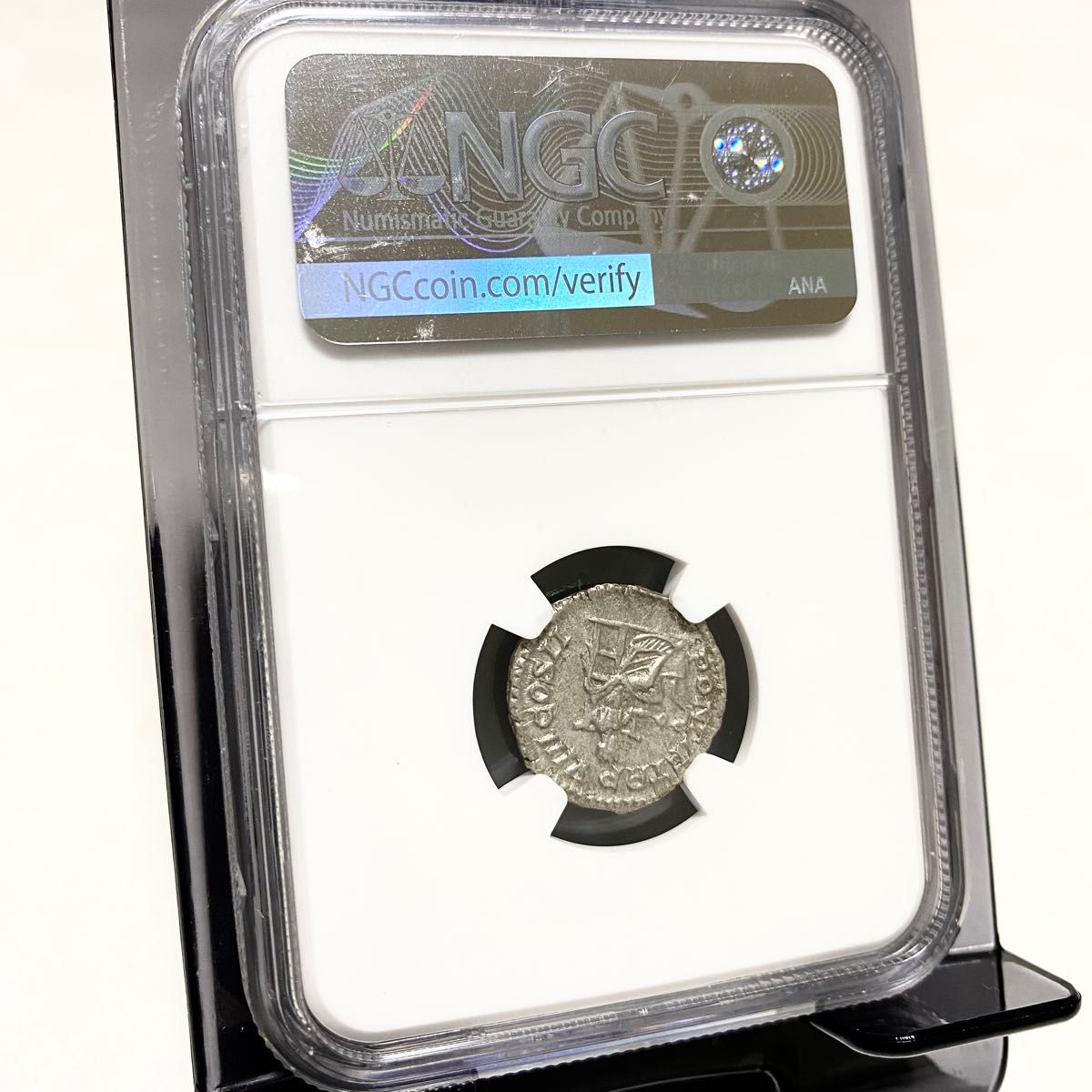 高鑑定】AD198 - 217 古代 ローマ帝国 カラカラ帝 NGC AU デナリウス