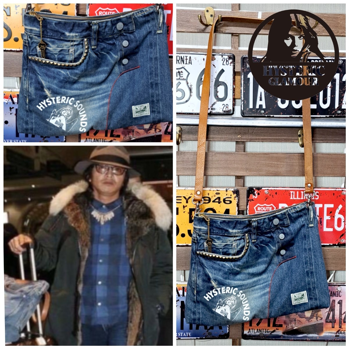 激レア ヒステリックグラマー3way スタッズ デニムショルダーバッグ