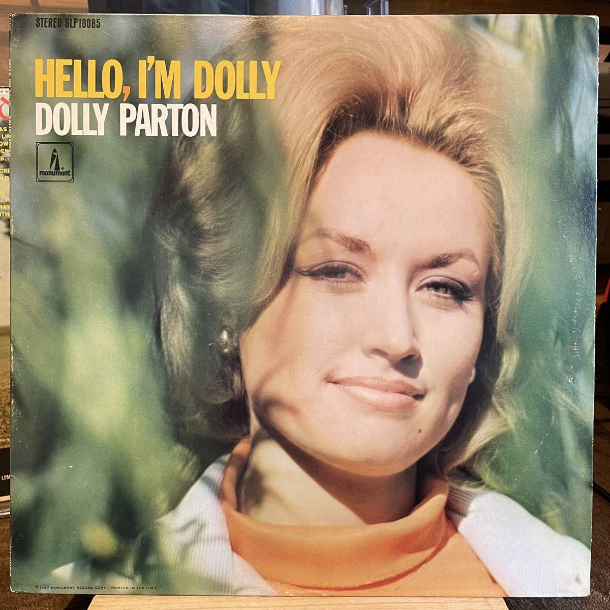 【US盤Org.レア1st】Dolly Parton Hello, I'm Dolly (1967) Monument SLP18085の画像1