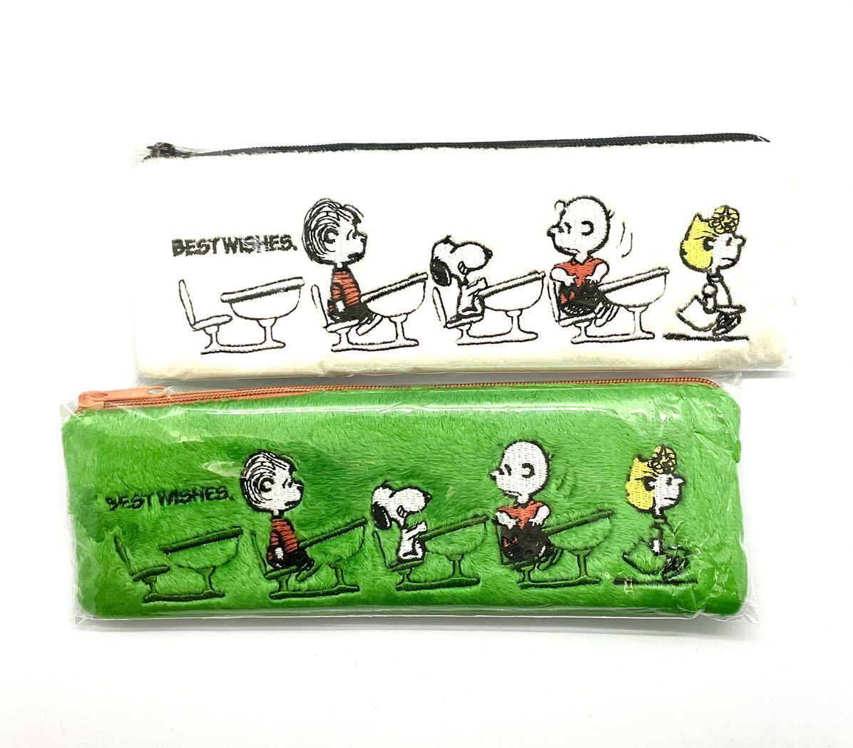 【新品】Vintage PEANUTS「ポーチ/ホワイト/ペンや化粧品の収納に！」_画像3