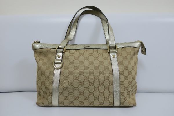 【予約販売】本 グッチ 稀少 美品 1点のみ GUCCI 141470 GGキャンバス×レザー ベージュ トートバッグ その他 【予約販売】本 グッチ 稀少 美品 1点のみ GUCCI 141470 GGキャンバス×レザー ベージュ トートバッグ その他