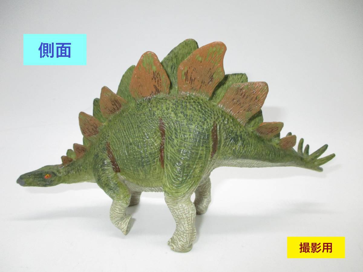 未使用 PVC製 恐竜 フィギュア ステゴサウルス 3体 A 草食 剣竜 背中 骨 板 リアル 大きい 造形 模型 塩ビ 情景用の木付き 外装なし 中国製