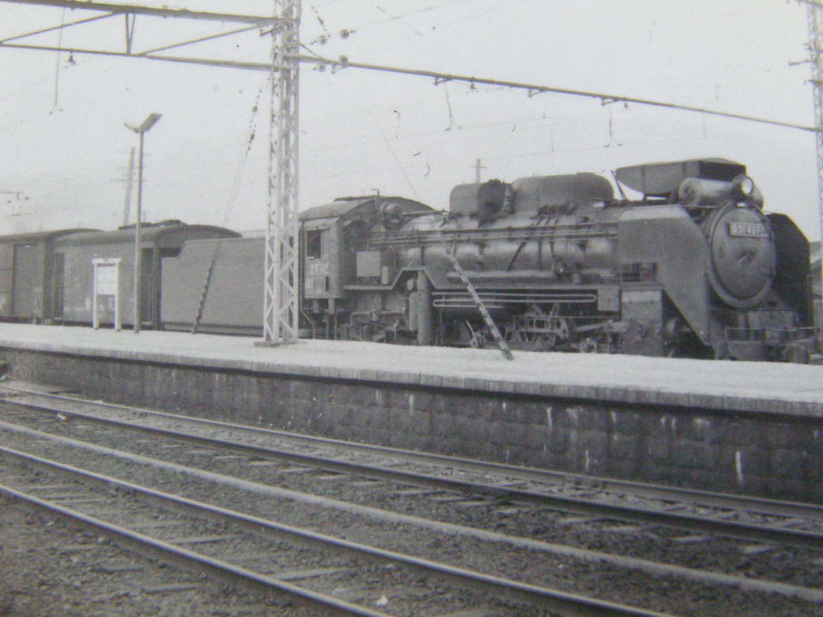 (J48)669 写真 古写真 電車 鉄道 鉄道写真 蒸気機関車 D51407 昭和34年9月20日 松田 松田駅 神奈川 SL_画像2