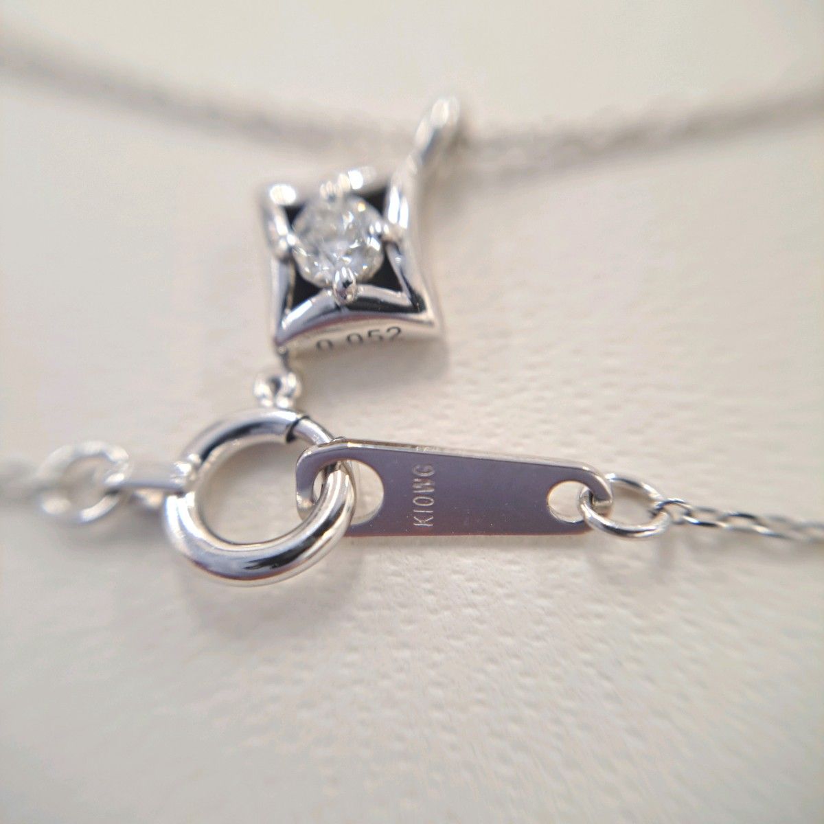 festaria フェスタリア K10WG ダイヤモンド ネックレス Wish festaria フェスタリア K10WG ダイヤモンド ネックレス Wish