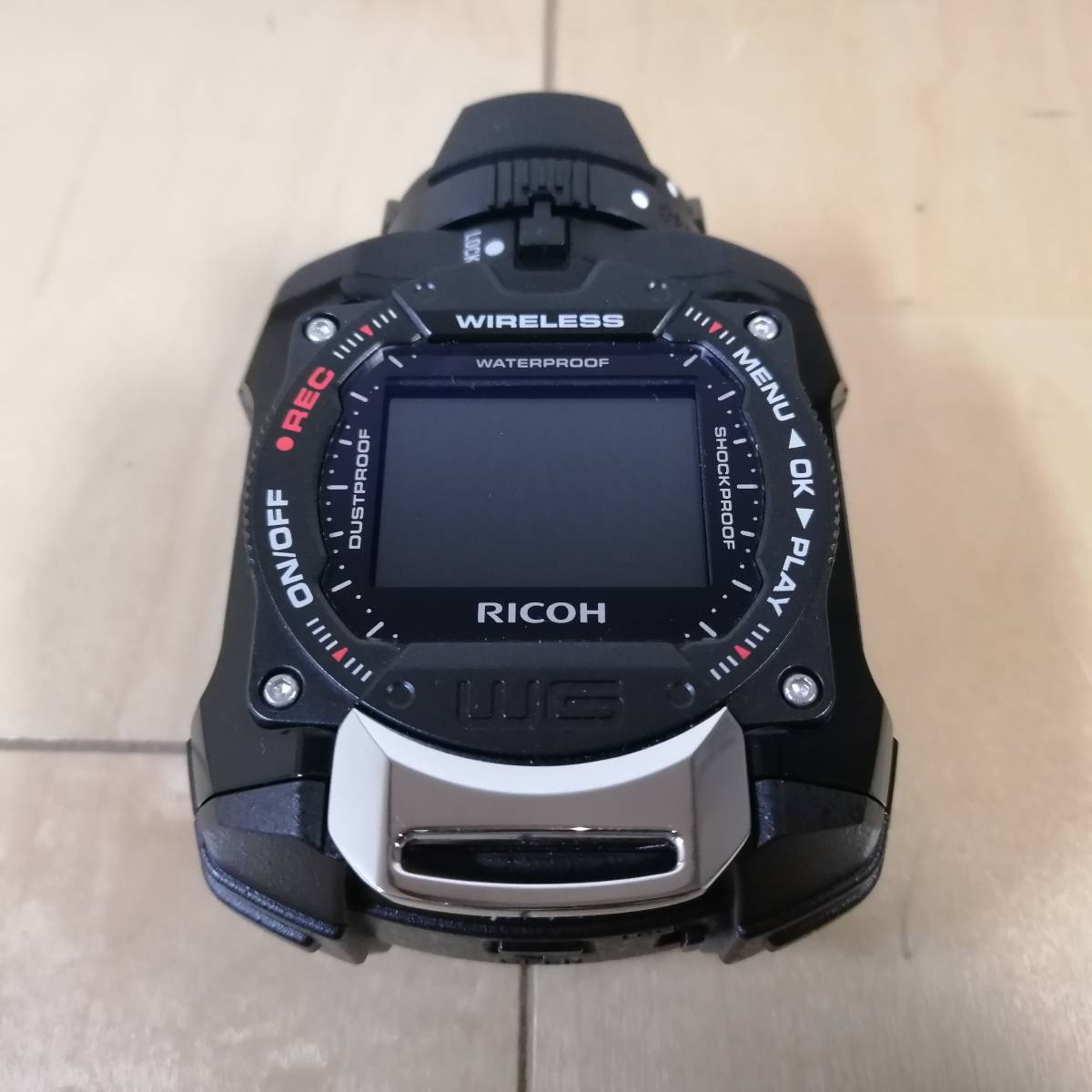  beautiful goods!! operation verification settled!! RICOH Ricoh waterproof action camera WG-M1 popular black!!