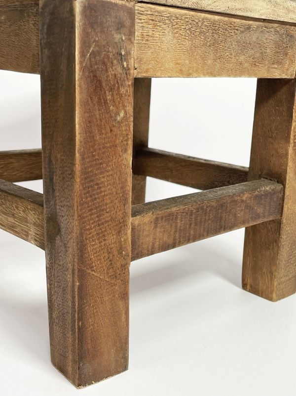 新品 木製 スツール アカシア 四角 椅子 イス ミニ チェア 花台 サイドテーブル 飾り台 置物 飾り インテリア_画像4