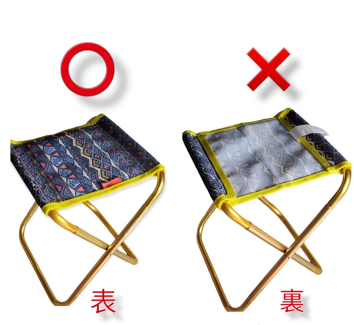 年末セール!!アウトドア 折り畳み椅子 ブルー 超軽量 収納袋付 持ち運び便利  コンパクト