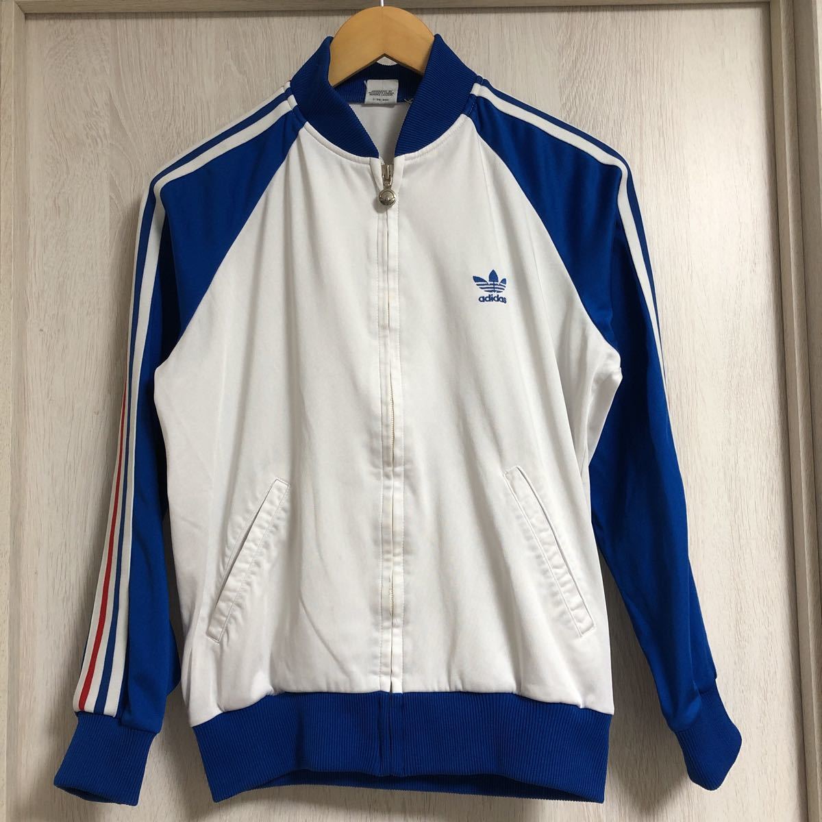2022公式店舗 80s (k) 80年代 サイズM トリコロールカラー 青 白 上下