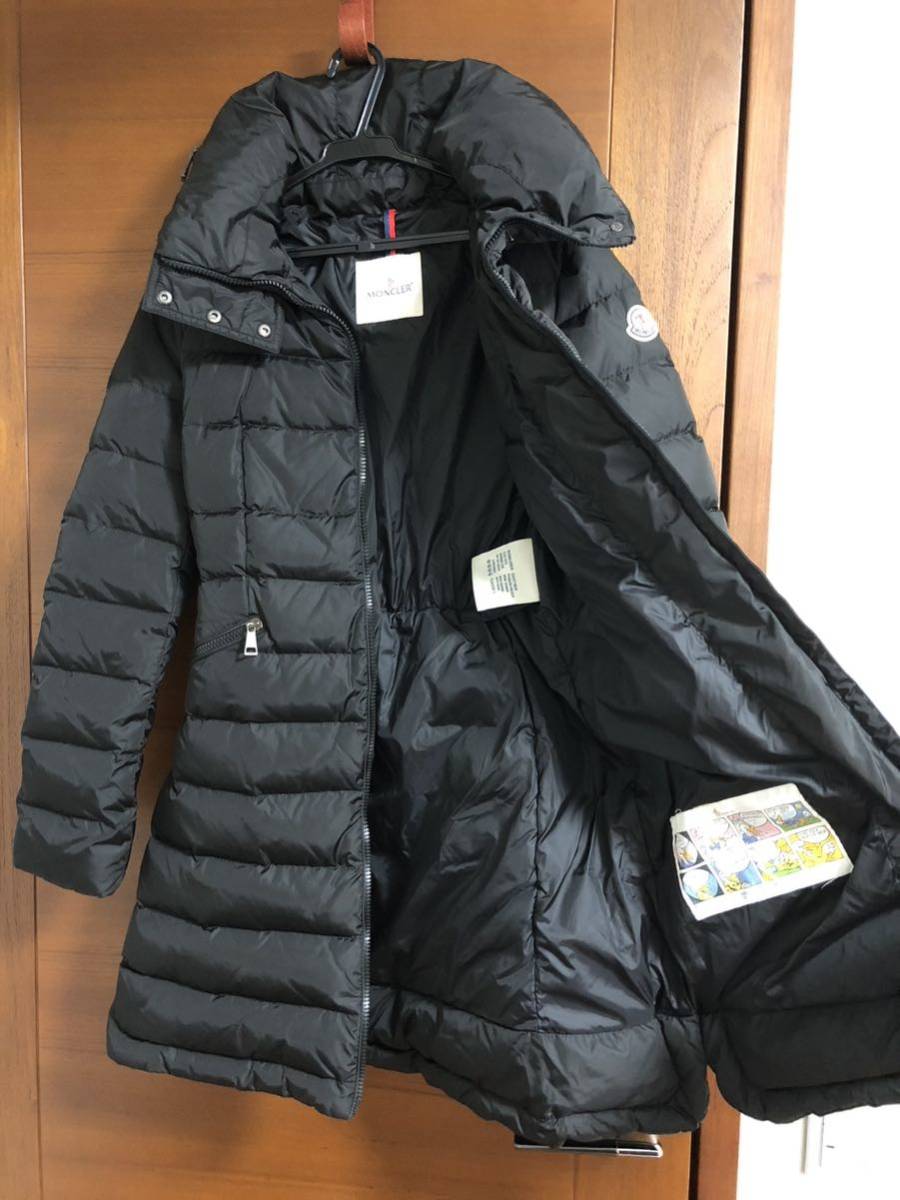 美品 モンクレール フラメッテ 黒 0 王道 moncler flammette