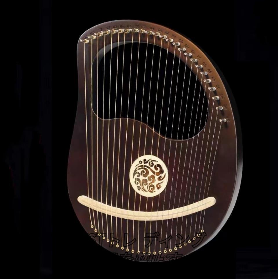 高品質★ハープ ハープ 楽器 ライアー楽器 竪琴 24トーン リャキン 木製ハープ