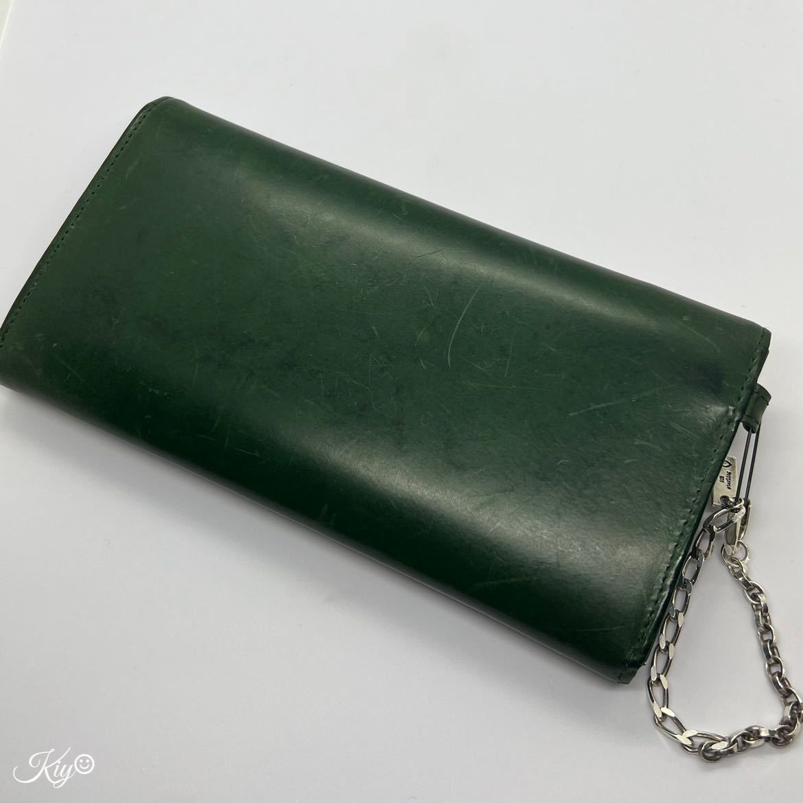 Garni ガルニ 長財布 ウォレット 本革 レザー グリーン 緑