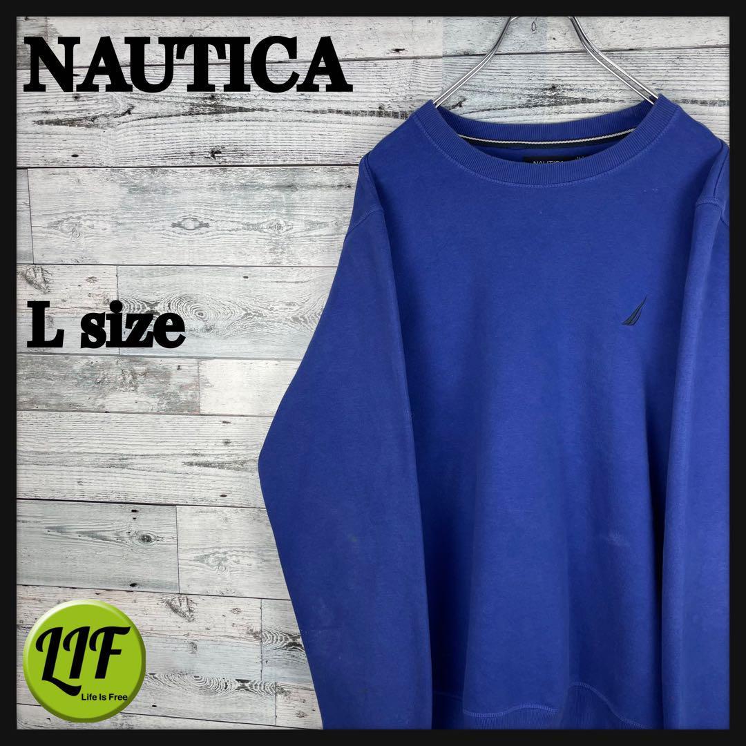 ノーティカ 刺繍ロゴ ワンポイント スウェット 90s ブルー - 通販