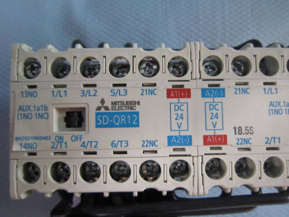 三菱電機 低圧開閉器 マグネットスイッチ SD-QR12 24V サーマルリレー TH-T18 高感度コンタクタの画像2
