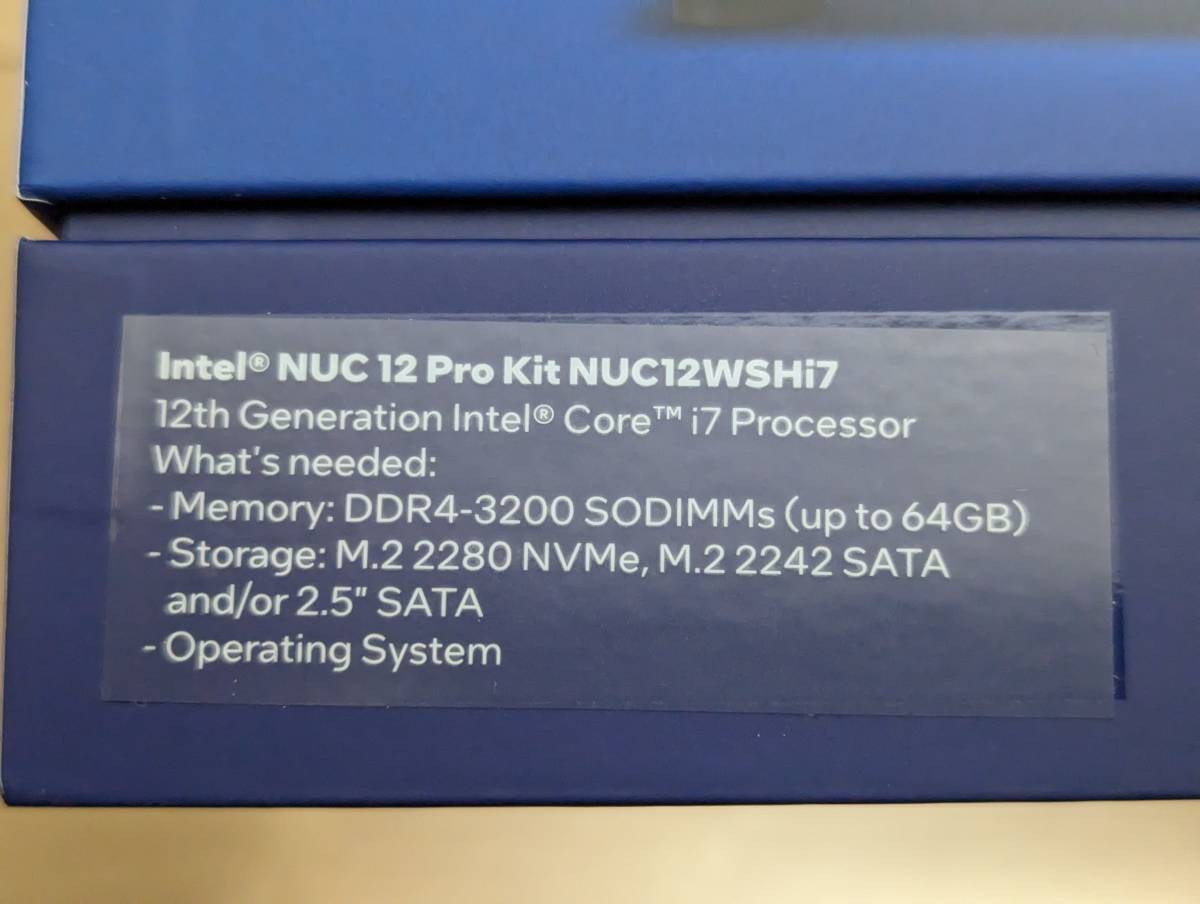 中古】Core i7-1260P搭載 インテル NUC 12 Pro - NUC12WSHi7