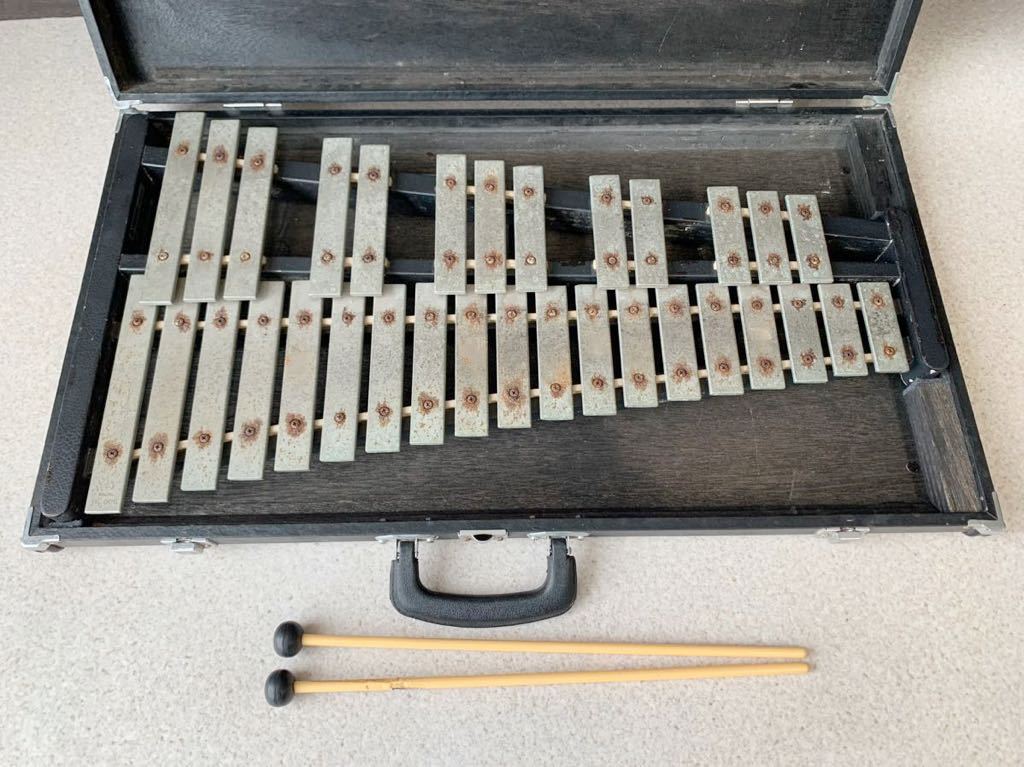 1円 ヤマハ YAMAHA グロッケン 鉄琴 YG-50B ハードケース付き