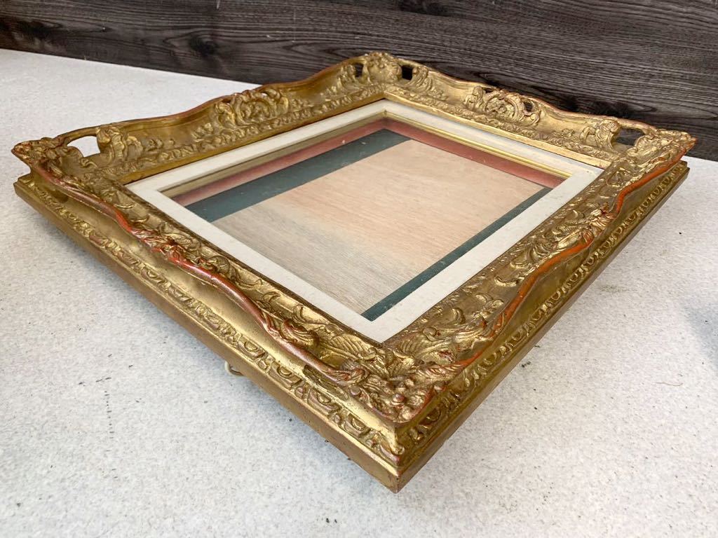1円豪華額装額縁油絵額縁資産家収納蔵品F6サイズ外寸約53.6x62.5cm